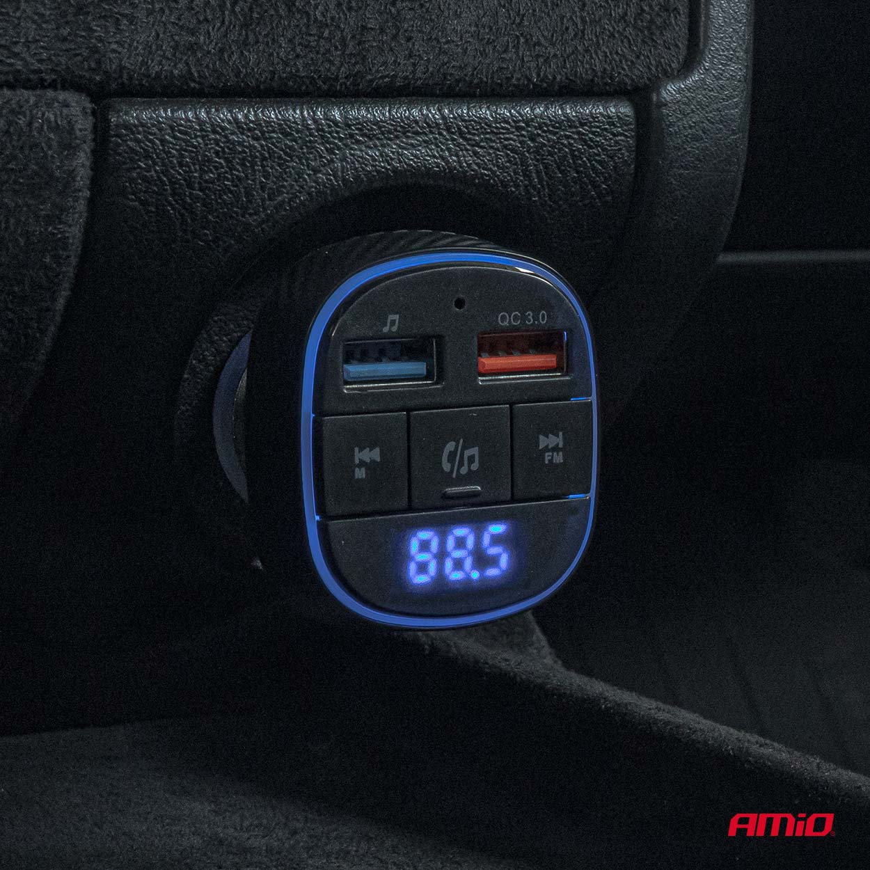 Transmisor FM 2×USB-A 12V 24V AMIO-04648 2 Transmisor FM 2×USB-A 12V 24V AMIO-04648