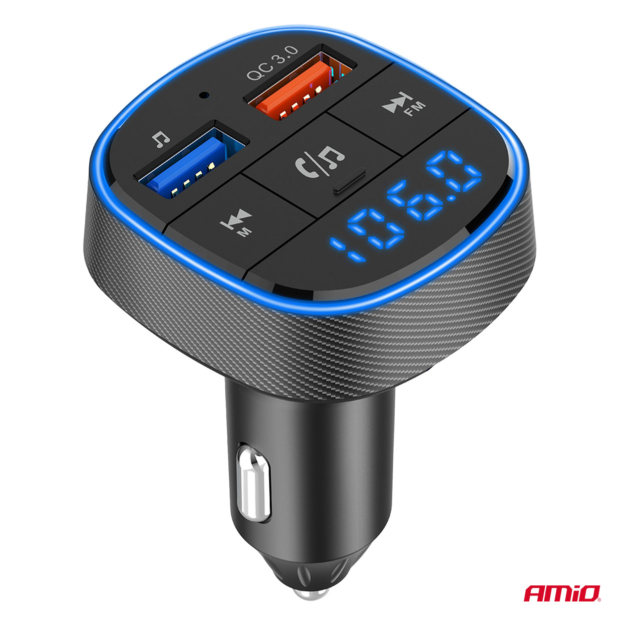 Transmisor FM 2×USB-A 12V 24V AMIO-04648 5 Transmisor FM 2×USB-A 12V 24V AMIO-04648