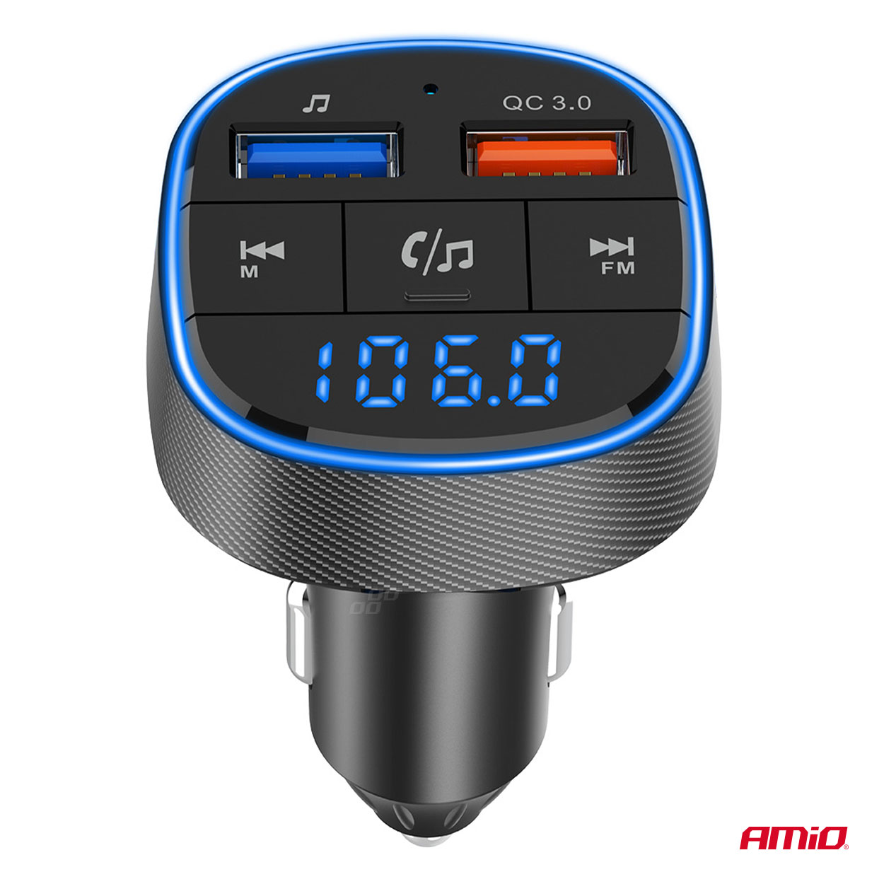 Transmisor FM 2×USB-A 12V 24V AMIO-04648 8 Transmisor FM 2×USB-A 12V 24V AMIO-04648