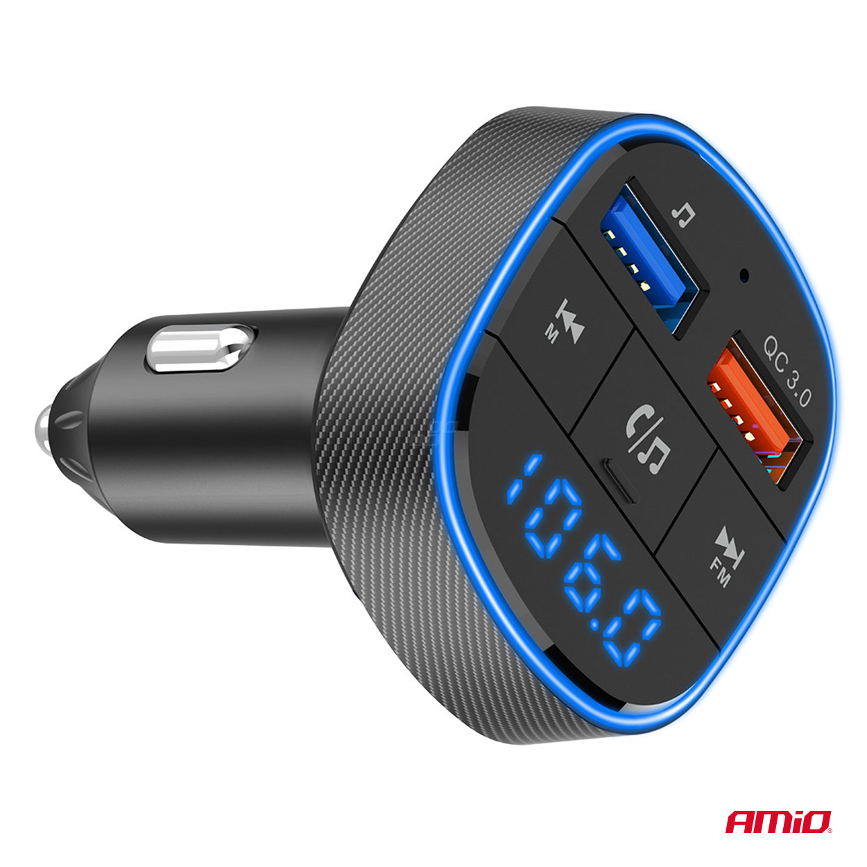 Transmisor FM 2×USB-A 12V 24V AMIO-04648 9 Transmisor FM 2×USB-A 12V 24V AMIO-04648