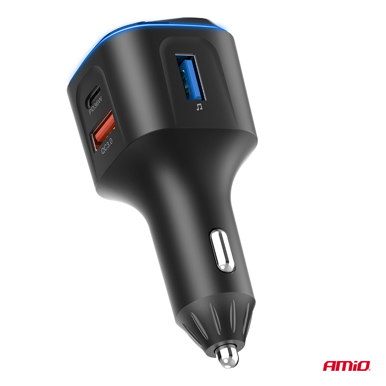 Transmisor FM 1×USB-A 2×USB-C 12V 24V AMIO-04651 6 Transmisor FM 1×USB-A 2×USB-C 12V 24V AMIO-04651