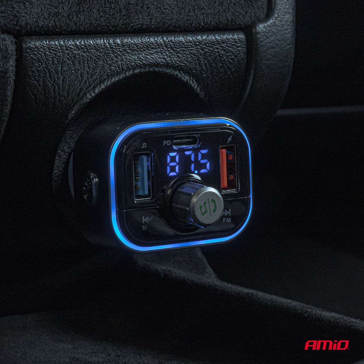 Transmisor FM 1×USB-C microSD 12V 24V AMIO-04652 5 Transmisor FM 1×USB-C microSD 12V 24V AMIO-04652