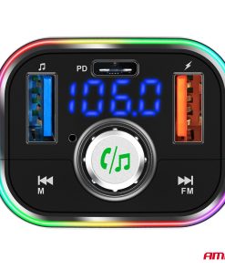 Transmisor FM 1×USB-C microSD 12V 24V AMIO-04652 20 Transmisor FM 1×USB-C microSD 12V 24V AMIO-04652