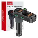 Transmisor FM 2×USB-A 1×USB-C mircoSD 12V 24V AMIO-04653