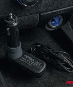 Transmisor FM 2×USB-A 1×USB-C mircoSD 12V 24V AMIO-04653