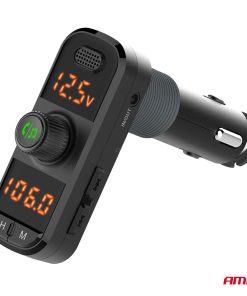 Transmisor FM 2×USB-A 1×USB-C mircoSD 12V 24V AMIO-04653