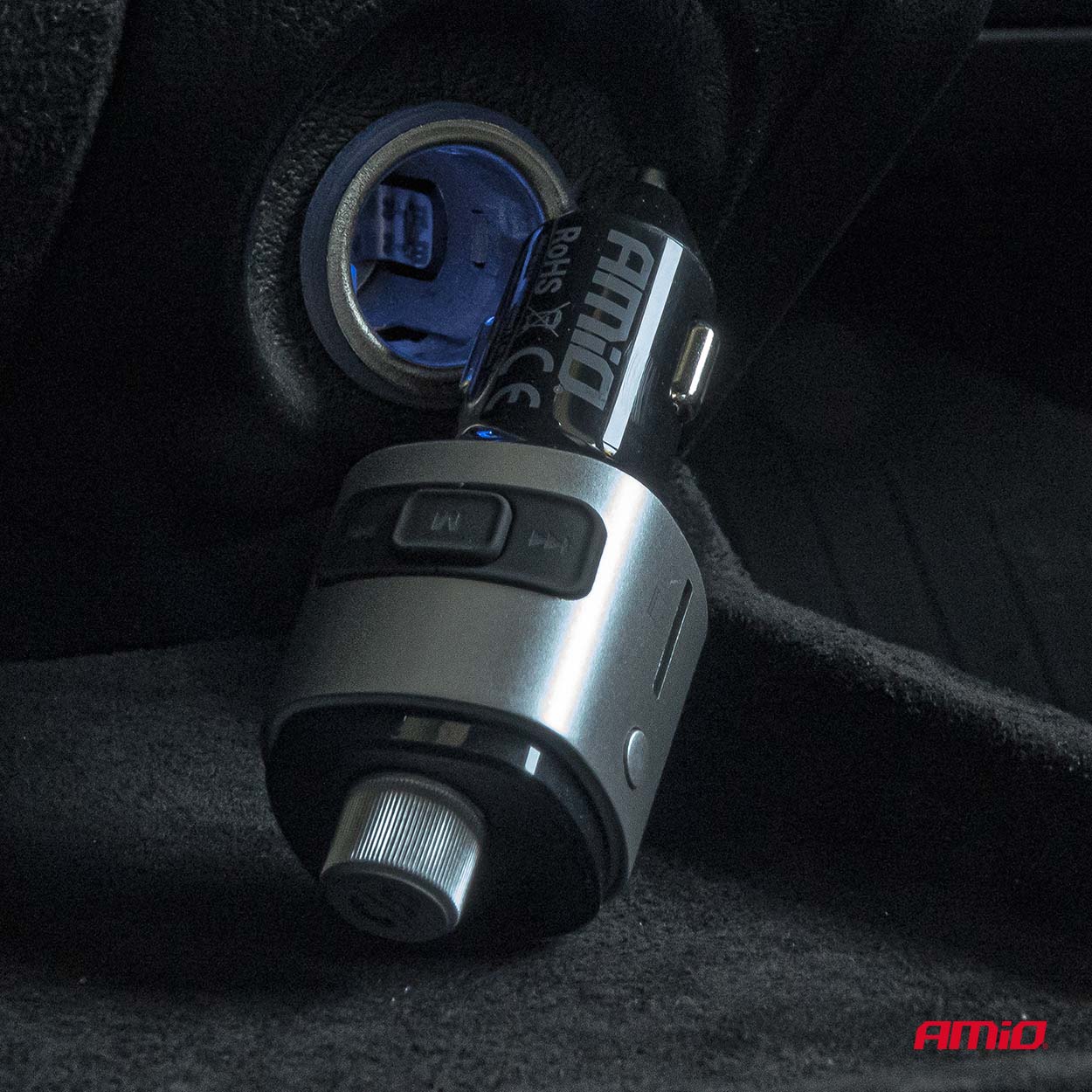 Transmisor FM 2×USB-A microSD 12V 24V AMIO-04654 4 Transmisor FM 2×USB-A microSD 12V 24V AMIO-04654