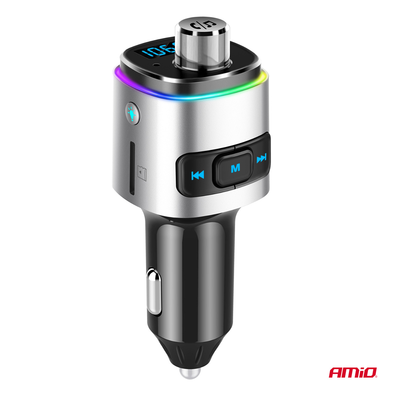 Transmisor FM 2×USB-A microSD 12V 24V AMIO-04654 6 Transmisor FM 2×USB-A microSD 12V 24V AMIO-04654