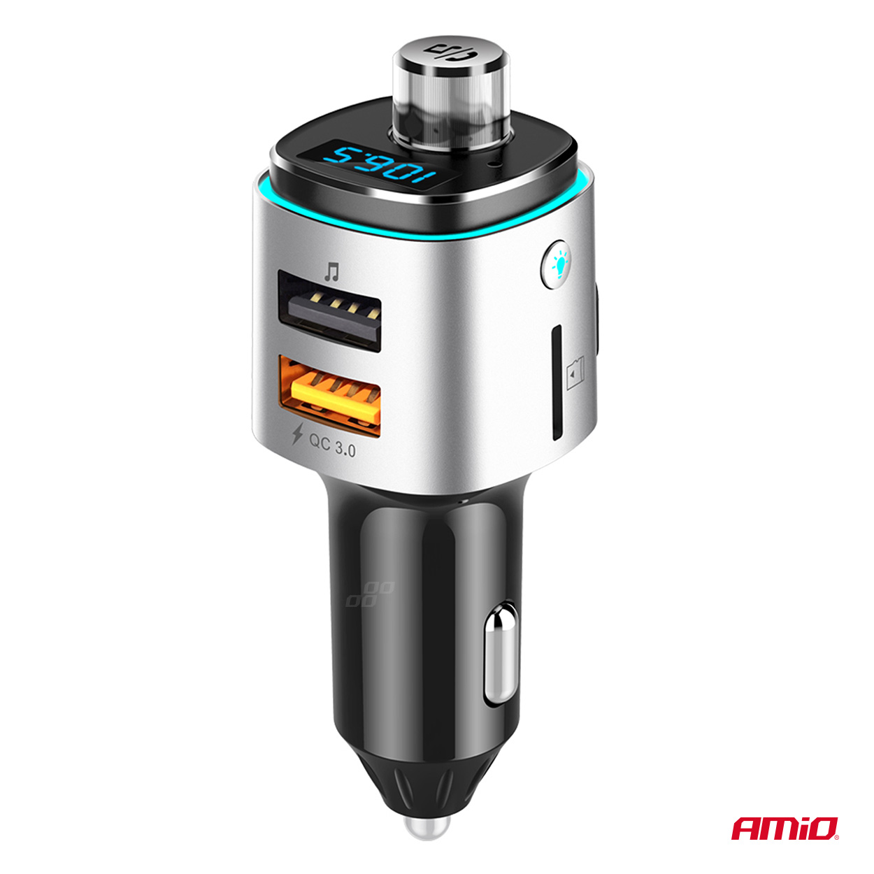 Transmisor FM 2×USB-A microSD 12V 24V AMIO-04654 8 Transmisor FM 2×USB-A microSD 12V 24V AMIO-04654