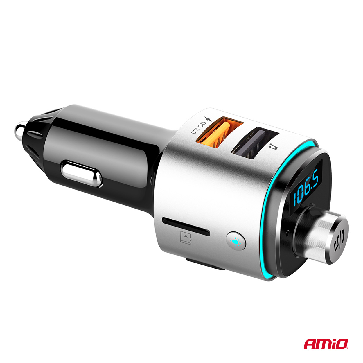Transmisor FM 2×USB-A microSD 12V 24V AMIO-04654 12 Transmisor FM 2×USB-A microSD 12V 24V AMIO-04654