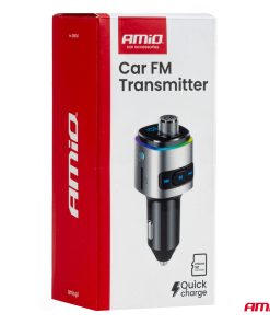 Transmisor FM 2×USB-A microSD 12V 24V AMIO-04654 27 Transmisor FM 2×USB-A microSD 12V 24V AMIO-04654