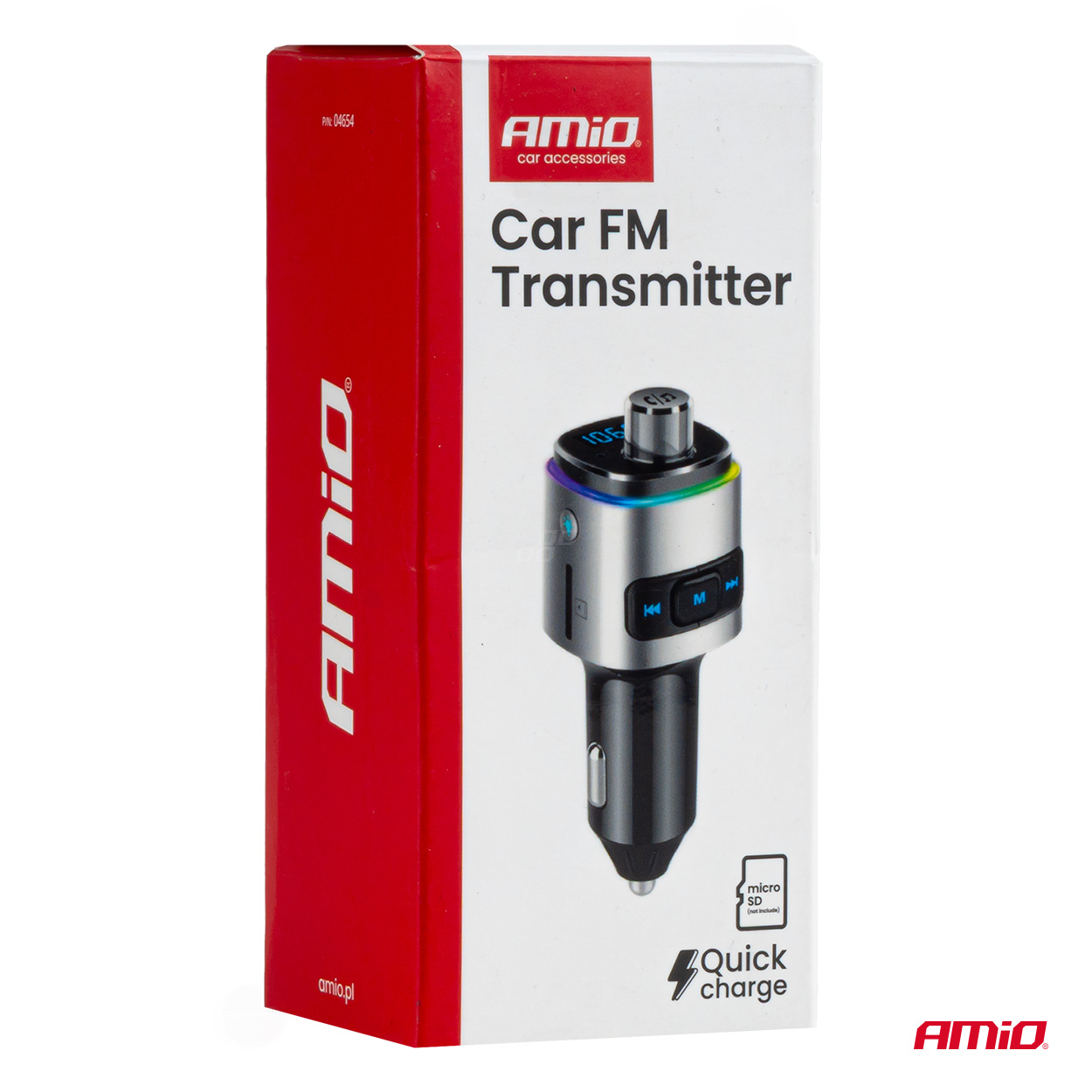 Transmisor FM 2×USB-A microSD 12V 24V AMIO-04654 14 Transmisor FM 2×USB-A microSD 12V 24V AMIO-04654