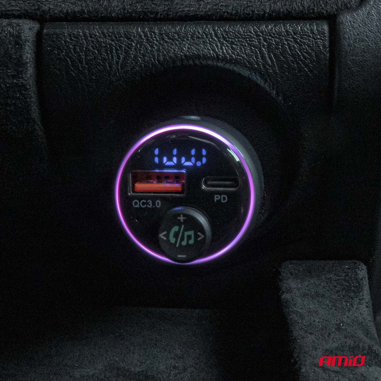 Transmisor FM 1×USB-A 1×USB-C 12V 24V AMIO-04655 3 Transmisor FM 1×USB-A 1×USB-C 12V 24V AMIO-04655