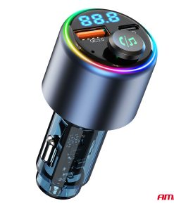 Transmisor FM 1×USB-A 1×USB-C 12V 24V AMIO-04655 17 Transmisor FM 1×USB-A 1×USB-C 12V 24V AMIO-04655