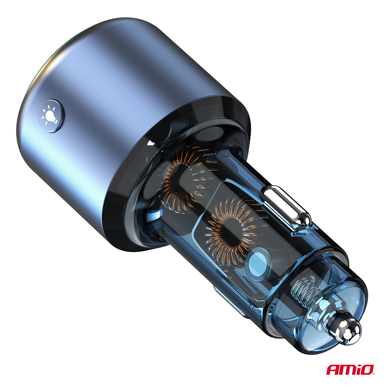 Transmisor FM 1×USB-A 1×USB-C 12V 24V AMIO-04655 10 Transmisor FM 1×USB-A 1×USB-C 12V 24V AMIO-04655
