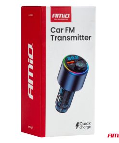 Transmisor FM 1×USB-A 1×USB-C 12V 24V AMIO-04655 21 Transmisor FM 1×USB-A 1×USB-C 12V 24V AMIO-04655