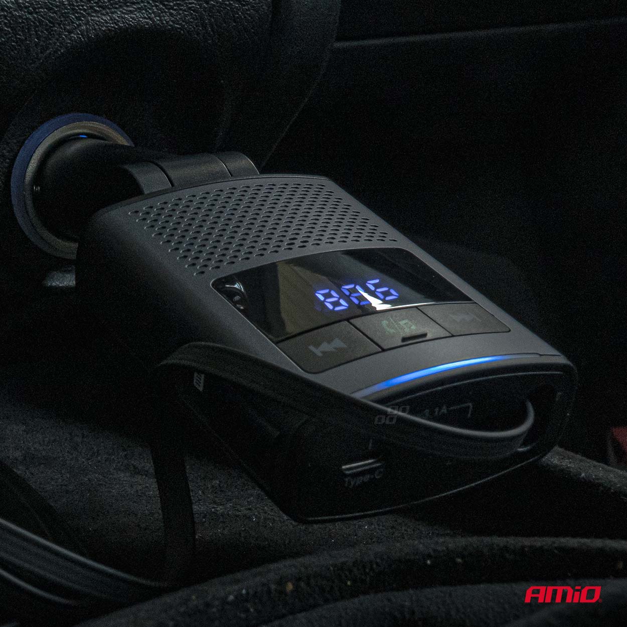 Transmisor FM 1×USB-A 1×USB-C 12V 24V AMIO-04656 2 Transmisor FM 1×USB-A 1×USB-C 12V 24V AMIO-04656