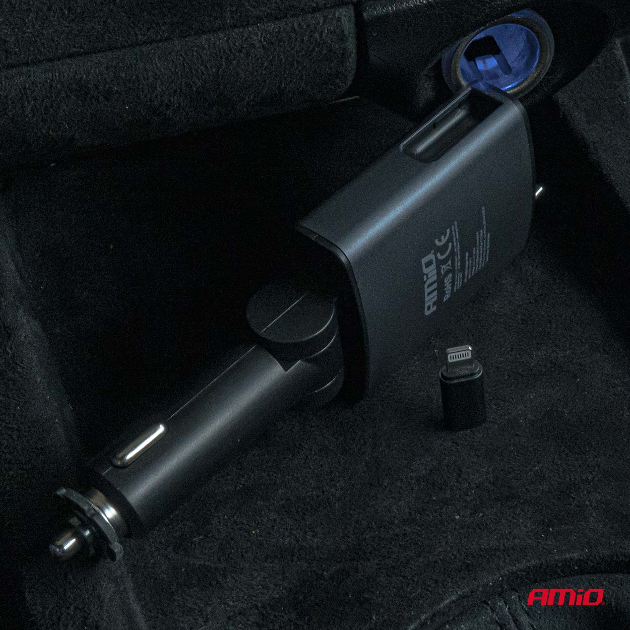 Transmisor FM 1×USB-A 1×USB-C 12V 24V AMIO-04656 4 Transmisor FM 1×USB-A 1×USB-C 12V 24V AMIO-04656