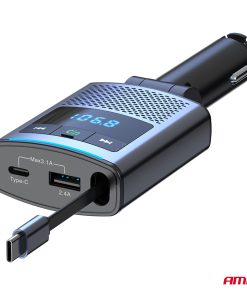 Transmisor FM 1×USB-A 1×USB-C 12V 24V AMIO-04656 22 Transmisor FM 1×USB-A 1×USB-C 12V 24V AMIO-04656