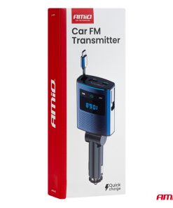 Transmisor FM 1×USB-A 1×USB-C 12V 24V AMIO-04656 25 Transmisor FM 1×USB-A 1×USB-C 12V 24V AMIO-04656