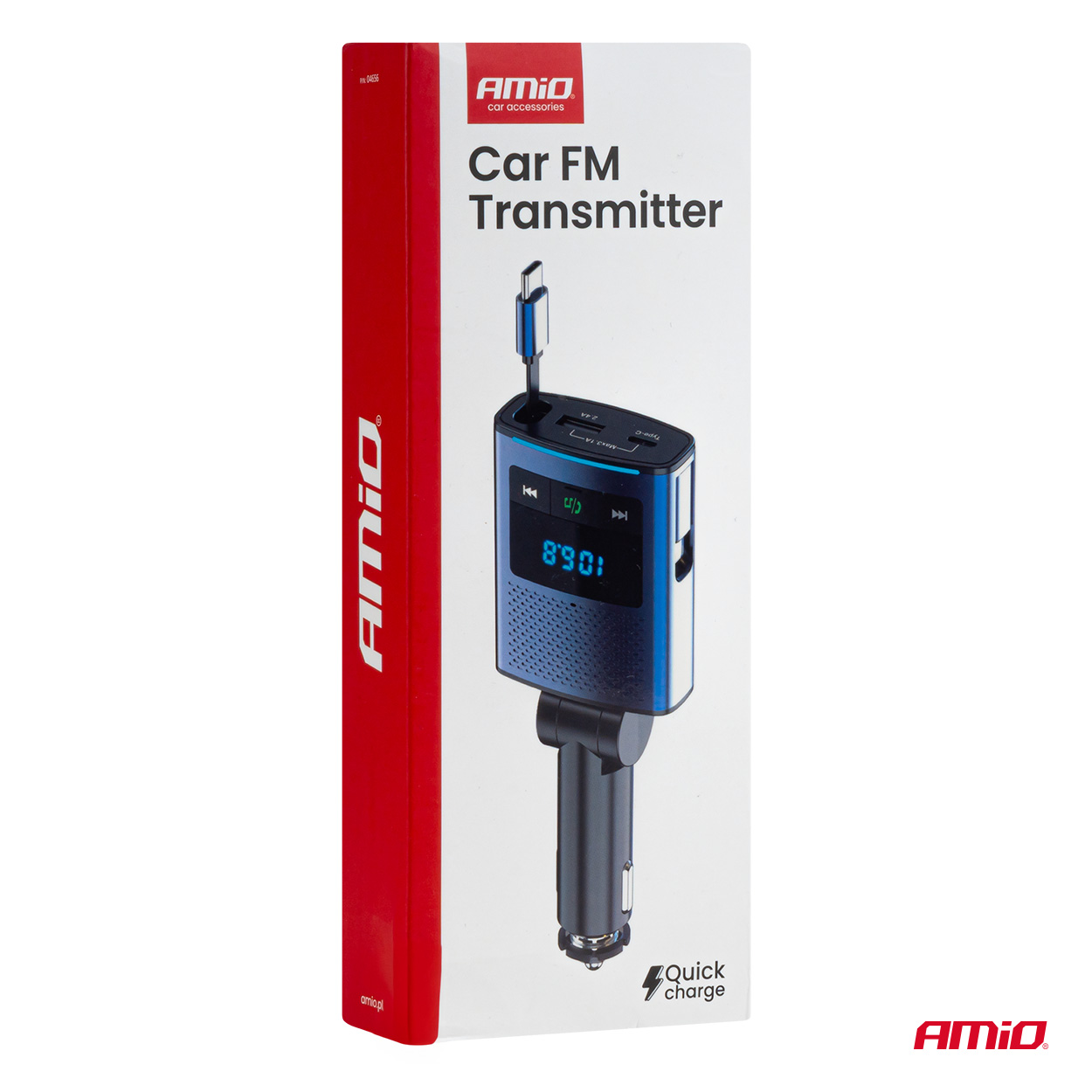 Transmisor FM 1×USB-A 1×USB-C 12V 24V AMIO-04656 13 Transmisor FM 1×USB-A 1×USB-C 12V 24V AMIO-04656