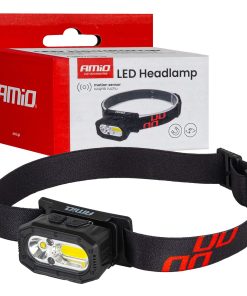 Linterna de cabeza LED XPG+COB 1000mAh (BATT) AMIO-04663