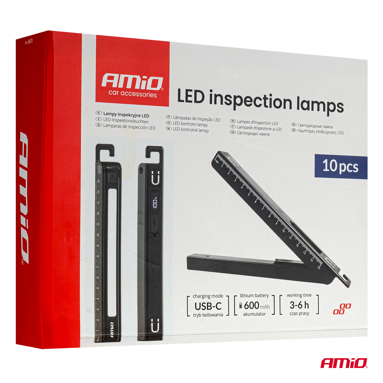 Lámparas de inspección LED 10 unidades.AMIO-04670 12 Lámparas de inspección LED 10 unidades.AMIO-04670