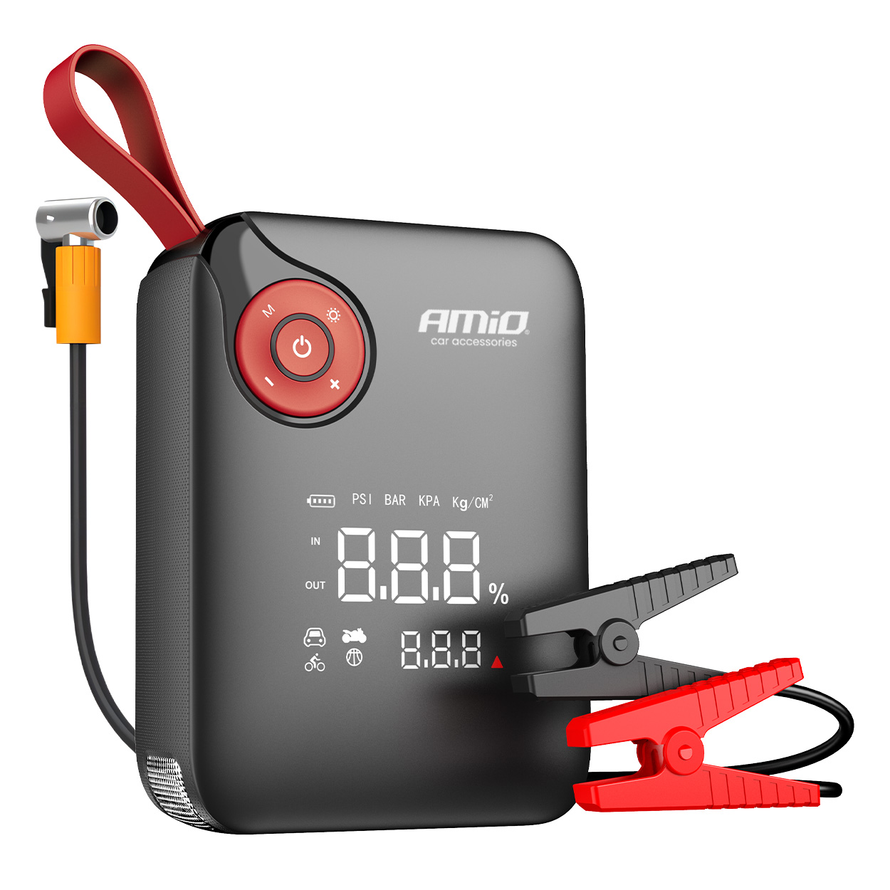 Arrancador de batería 4in1 12V 7,2Ah 600A PRO AMIO-04675 6 Arrancador de batería 4in1 12V 7,2Ah 600A PRO AMIO-04675