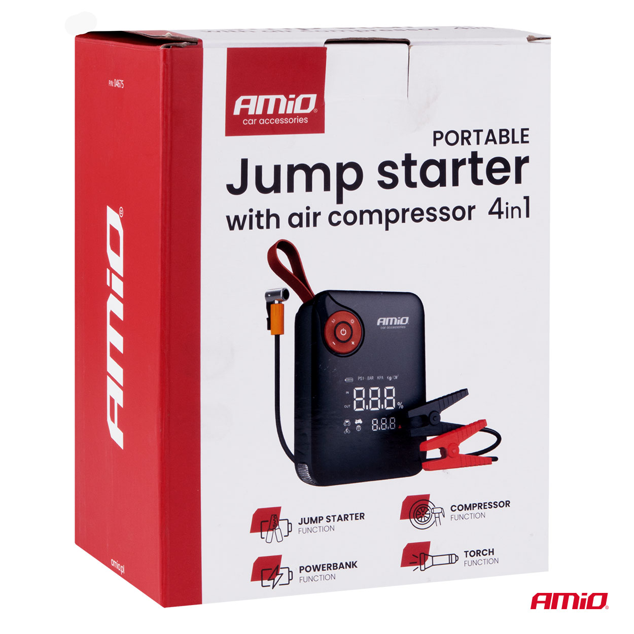 Arrancador de batería 4in1 12V 7,2Ah 600A PRO AMIO-04675 11 Arrancador de batería 4in1 12V 7,2Ah 600A PRO AMIO-04675