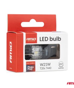 Bombilla LED LumiTec T20S 7440 W21W 12V FULL CANBUS blanco 1 pc AMIO-04686