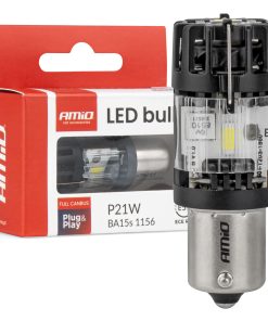 Bombilla LED LumiTec BA15S P21W 12V FULL CANBUS blanco 1 pc AMIO-04688
