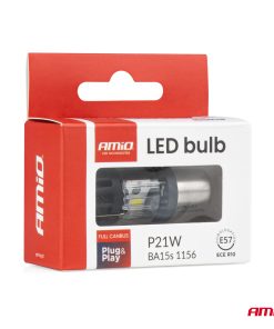 Bombilla LED LumiTec BA15S P21W 12V FULL CANBUS blanco 1 pc AMIO-04688