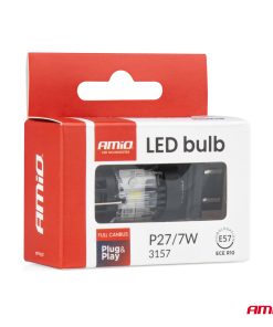 Bombilla LED LumiTec 3157 P27/7W 12V FULL CANBUS blanco 1 pc AMIO-04691