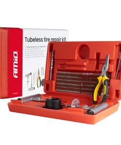 Kit de reparación de neumáticos sin cámara Tubeless tire repair kit 38 piezas AMIO-04693