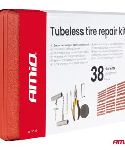 Kit de reparación de neumáticos sin cámara Tubeless tire repair kit 38 piezas AMIO-04693