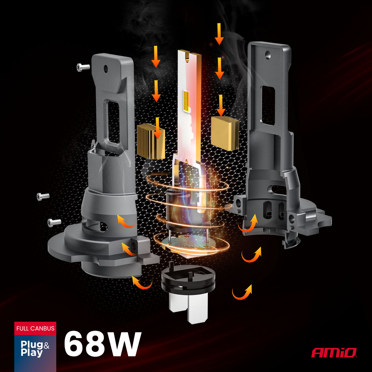 Kit LED Serie F25 PRO BLACK FULL CANBUS H7 68W 12V 24V AMIO-04720 6 Kit LED Serie F25 PRO BLACK FULL CANBUS H7 68W 12V 24V AMIO-04720