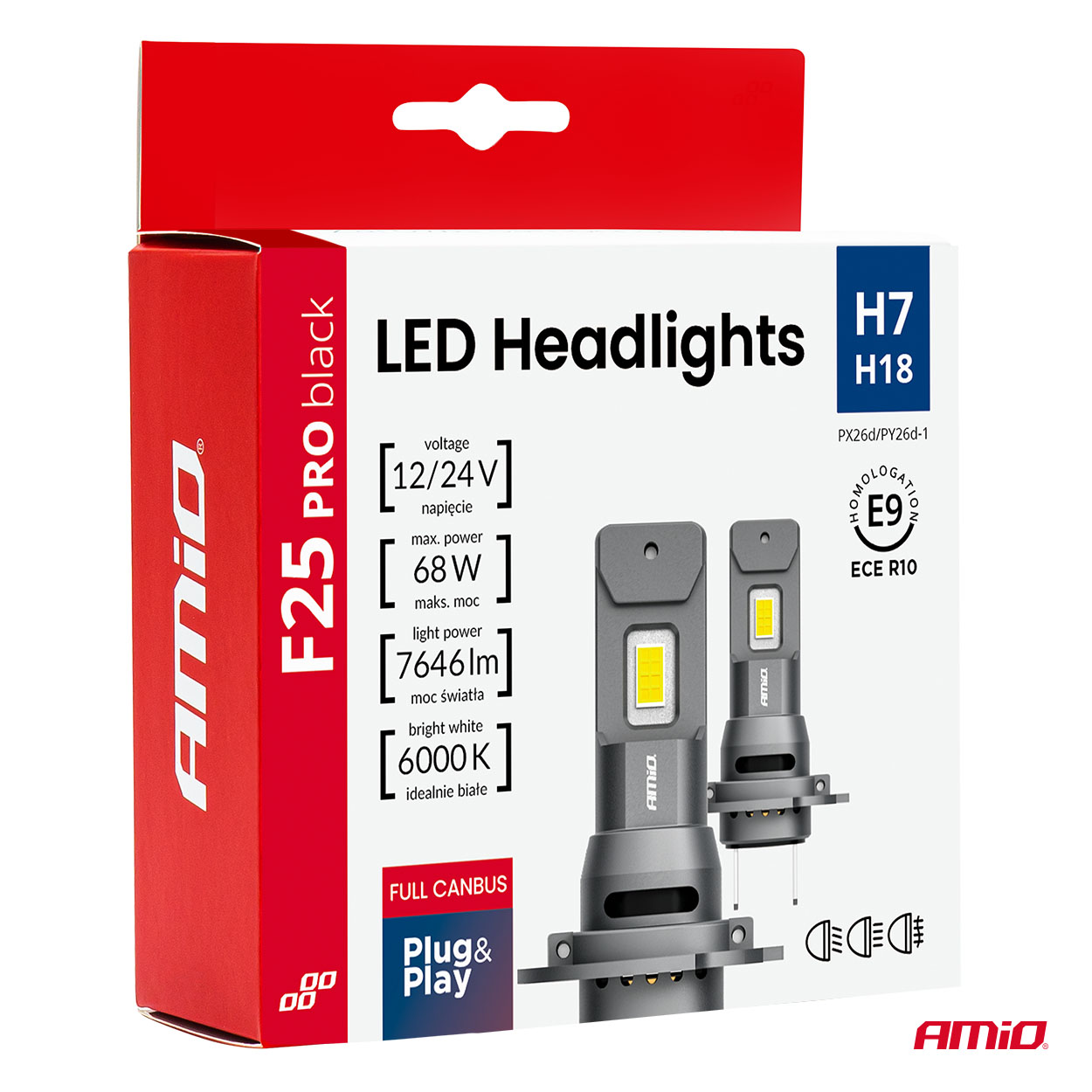 Kit LED Serie F25 PRO BLACK FULL CANBUS H7 68W 12V 24V AMIO-04720 10 Kit LED Serie F25 PRO BLACK FULL CANBUS H7 68W 12V 24V AMIO-04720