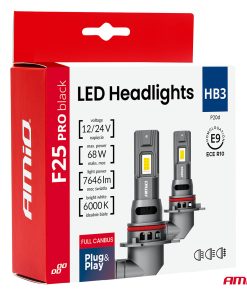 Kit LED Serie F25 PRO BLACK FULL CANBUS HB3 68W 12V 24V AMIO-04722 13 Kit LED Serie F25 PRO BLACK FULL CANBUS HB3 68W 12V 24V AMIO-04722