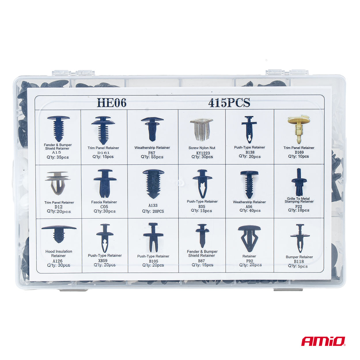 Juego de clips para carrocería 415 unidad AMIO-04738 3 Juego de clips para carrocería 415 unidad AMIO-04738