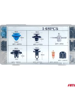 Juego de clips para carrocería 148 piezas con herramientas AMIO-04741