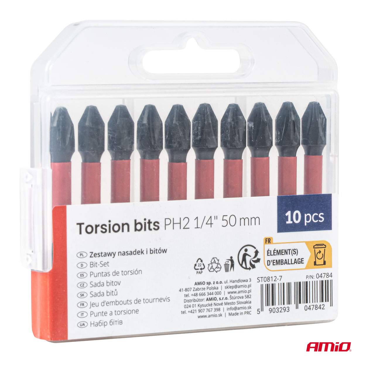 Puntas de torsión PH2 1/4" 50 mm AMIO-04784 2 Puntas de torsión PH2 1/4" 50 mm AMIO-04784