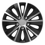 Tapacubos Rapide NC 16" SILVER&BLACK con tuercas cromadas