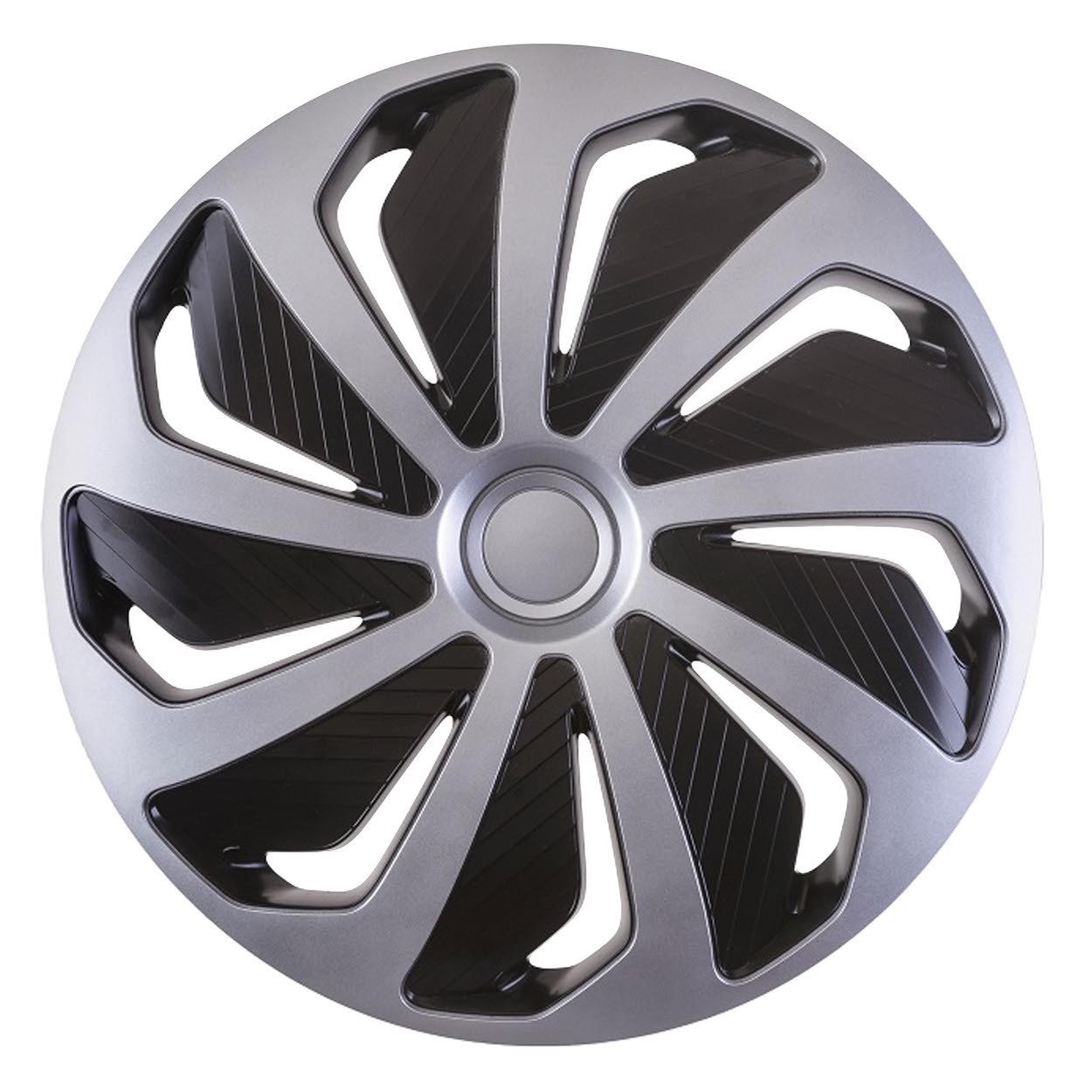 Tapacubos Wind 14" silver&black 1 Tapacubos Wind 14" silver&black