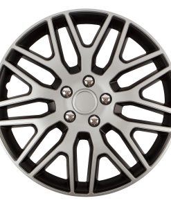 Tapacubos  DAKAR NC 15" SILVER&BLACK con tuercas cromadas