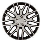 Tapacubos DAKAR NC 16" SILVER&BLACK con tuercas cromadas