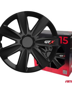 Tapacubos coche 4pcs set GTX negro carbon 15" COLOR BOX