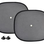 Protector Solar Lateral 44x38 cm, 2 unid., color negro, malla nylon