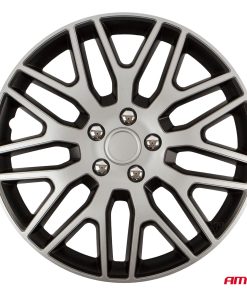 Tapacubos coche 4pcs set Dakar negro y plata 15" COLOR BOX
