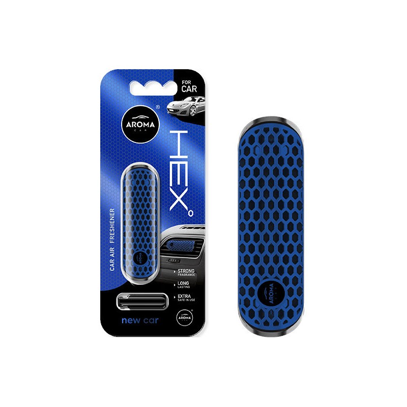 Ambientador para coche AROMA FANCY SHAPES POLYMER HEX New Car 1 Ambientador para coche AROMA FANCY SHAPES POLYMER HEX New Car