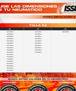 Cadenas de nieve textiles Isse Classic 54 2 ud